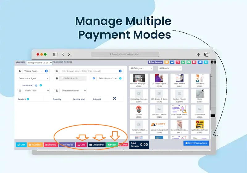 Manage multiple payment module